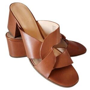 Messeca New York “Thunder” Cognac Leather Sandals Size 7.5